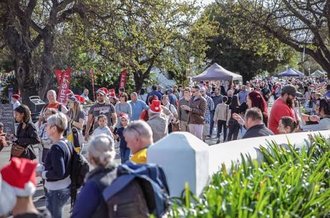 Festival crowds filling the streets