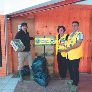 Volunteers delivering aid after the storm
