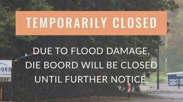 Die Boord temporarily closed due to flood damage